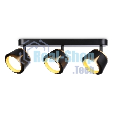 Светильник Ambrella light TN71237/3 BK/GD черный/золото GX53/3 380*100*147