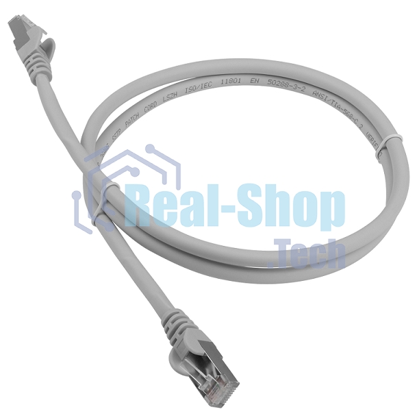 Патч-корд LANMASTER LSZH FTP cat.6a, 1.5 м, серый