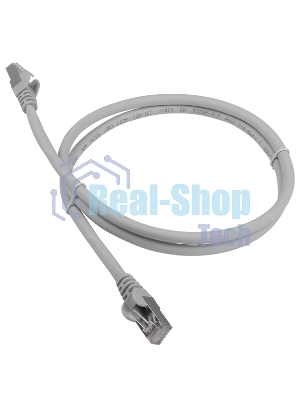 Патч-корд LANMASTER LSZH FTP cat.6a, 1.5 м, серый