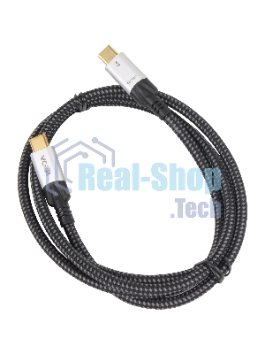 Кабель USB4 TCM--TCM, 5K@60Hz, 40Gbps, PD 240W, 5A, VCOM, 1.2м