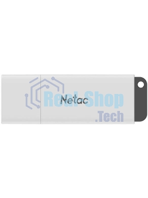 Флешка USB Netac U185 (NT03U185N-064G-20WH), 64Gb, USB 2.0, R/W 25/10, белый/серый