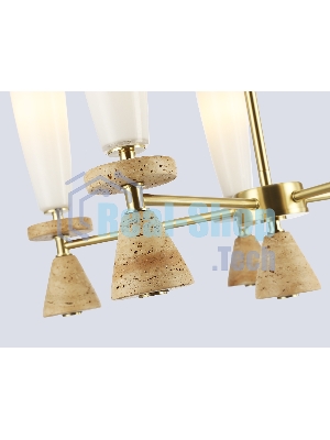 Люстра Ambrella light LH75371/5 GD/WH золото/белый G9*5 max 28W D600*675