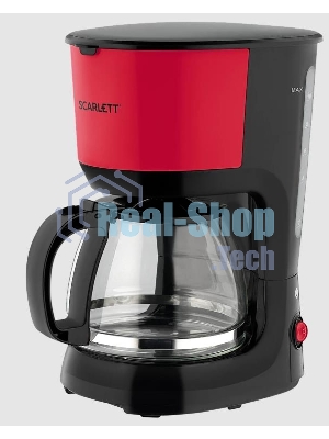 Кофеварка капельная Scarlett SC-CM33013 красный/черный, исп. кофе - молотый, 1.25 л, 750 Вт.