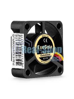 Вентилятор для корпуса ExeGate ExtraSilent ES03010S3P черный, 30 мм, 10000 об/мин, 27 дБ, 3 pin