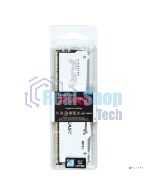 Оперативная память Kingston Fury Beast, DDR5, 16Gb (1x16 GB), 6000 MHz, CL30, радиатор, RGB, белый