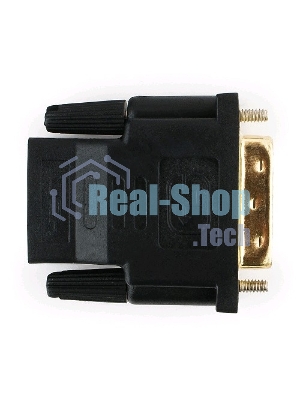 Переходник Cablexpert HDMI-DVI 19F/19M золотые разъемы, пакет, черный