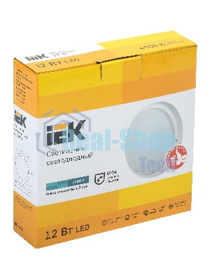 Светильник IEK LDPO0-4002-12-4000-K01LED ДПО 4002 12Вт IP54 4000K круг белый IEK