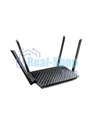 Маршрутизатор беспроводной Asus RT-AC1200 10/100BASE-TX черный (Dual Band)