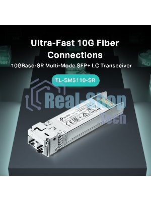 Трансивер TP-Link 10G SFP+ Module, LC connector, 50/125um or 62.5/125um Multi-mode, 850nm wavelength, distance up to 300m.