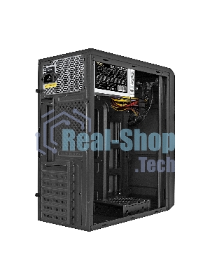 Компьютерный корпус Miditower ExeGate XP-332-UNS500 (ATX, БП UNS500 с вент. 12см, 2*USB, аудио, черный)
