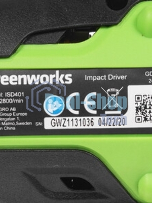 Винтоверт ударный аккумуляторный GreenWorks GD24ID3, 24V, бесщеточный, без АКБ и ЗУ (3802807)