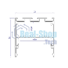 Алюминиевый профиль Ambrella light GP3100BK черный 2000*50*50