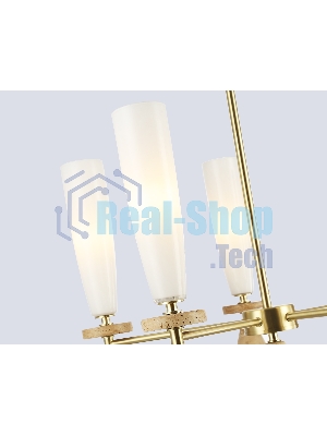 Люстра Ambrella light LH75371/5 GD/WH золото/белый G9*5 max 28W D600*675