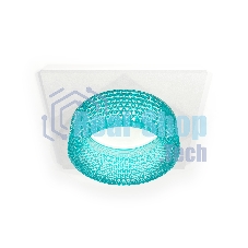 Комплект встраиваемого светильника Ambrella light XC6520043 SWH/BL белый песок/голубой MR16 GU5.3 (C6520, N6153)