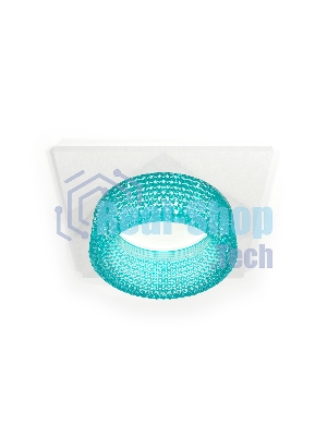 Комплект встраиваемого светильника Ambrella light XC6520043 SWH/BL белый песок/голубой MR16 GU5.3 (C6520, N6153)