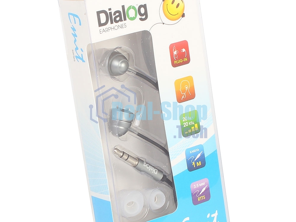 Наушники TWS Dialog EP-F55 серый, внутриканальные, Bluetooth, до 3 ч