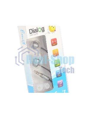 Наушники TWS Dialog EP-F55 серый, внутриканальные, Bluetooth, до 3 ч