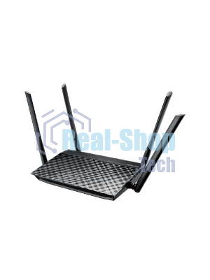 Маршрутизатор беспроводной Asus RT-AC1200 10/100BASE-TX черный (Dual Band)