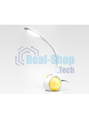 Светодиодная настольная лампа с RGB подсветкой Ambrella light DE532 WH белый LED 4200K+RGB 7.5W