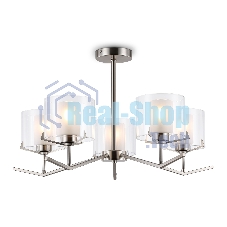 Люстра Ambrella light LH57001/5 SN/FR никель/белый матовый E14/5 max 40W D690*390