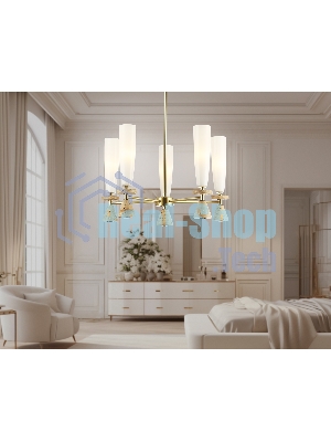 Люстра Ambrella light LH75371/5 GD/WH золото/белый G9*5 max 28W D600*675