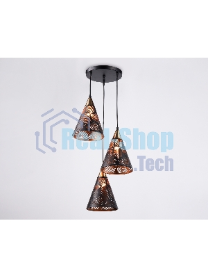 Светильник Ambrella light TR8435/3 BK/FGD черный/золото E27/3 max 40W D360*800