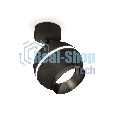 Комплект поворотного светильника Ambrella light XM1102001 SBK/PBK черный песок/черный полированный MR16 GU5.3 LED 3W 4200K (A2210, C1102, N7031)