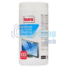 Чистящие средства Buro BU-TSCRL 817440 Туба с чистящими салфетками, для экранов и оптики, 100 шт.