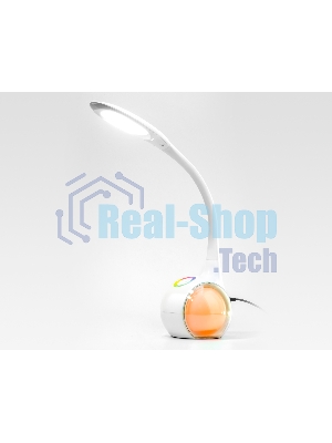 Светодиодная настольная лампа с RGB подсветкой Ambrella light DE532 WH белый LED 4200K+RGB 7.5W