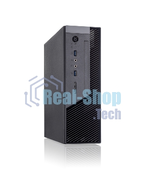 Компьютерный корпус с блоком питания 250Вт. Сase Foxline mITX 250W TFX, 2xUSB 3.0, черный Trim, powercord