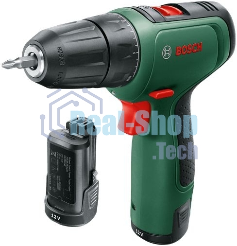 Дрель-шуруповерт Bosch EasyDrill 1200, 12 В, 1.5 Ач, 30 Нм, щеточный
