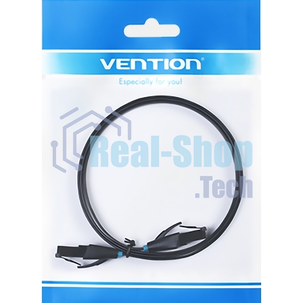 Патч-корд Vention прямой UTP cat.6, RJ45 - 8м. плоский черный