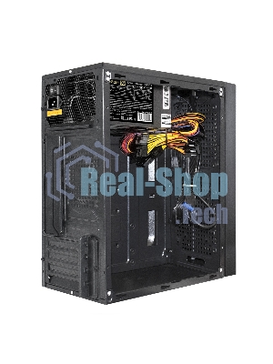 Компьютерный корпус Minitower ExeGate mEVO-9302-NPX400 (mATX, БП 400NPX с вент. 12см, 2*USB+1*USB 3.0, HD аудио, черный, с RGb подсветкой)