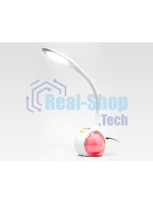 Светодиодная настольная лампа с RGB подсветкой Ambrella light DE532 WH белый LED 4200K+RGB 7.5W