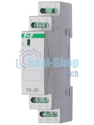 Реле промежуточное PK-3P (монтаж на DIN-рейке 35мм 220В 50Гц 3х8А 3NO/NC IP20) F&F EA06.001.023