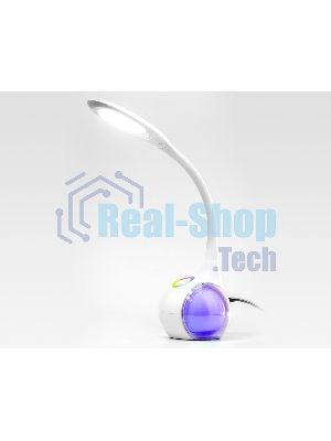 Светодиодная настольная лампа с RGB подсветкой Ambrella light DE532 WH белый LED 4200K+RGB 7.5W