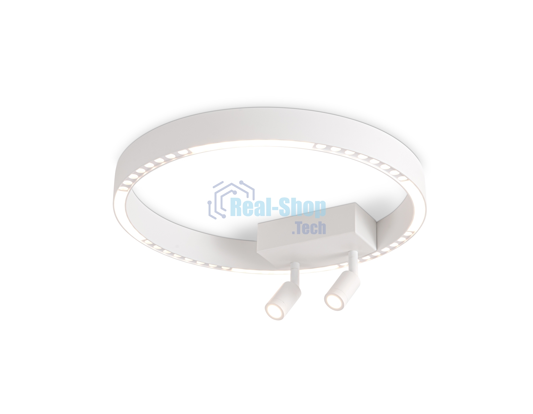 Потолочный светодиодный светильник Ambrella light FL5805/1+2 WH белый 25W 3000K/4200K/6400K D400*95 (без ПДУ)