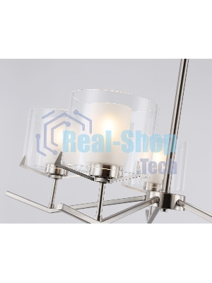 Люстра Ambrella light LH57001/5 SN/FR никель/белый матовый E14/5 max 40W D690*390