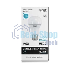 Светодиодная лампа Gauss LED Elementary 23225A60 15W E27 4100K 1/10/40 груша