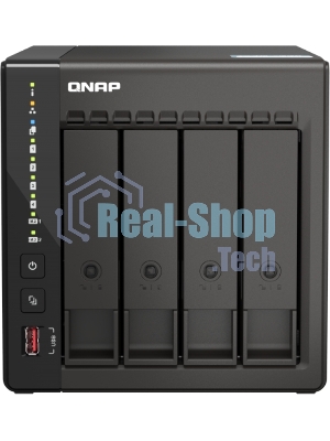 Сетевое хранилище SMB QNAP TS-453E-8G NAS, 4-tray w/o HDD. 2xHDMI-port. 4-core Celeron J6412 2-2.6 GHz, 8Gb DDR, 2x2.5Gb LAN, 2 x M.2 2280 PCIe Gen 3 x2, 2x USB 3.2 Gen 2 (10Gbps) Port, 2x USB 2.0 port