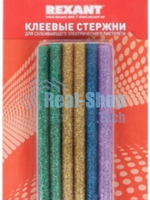 Клеевые стержни Rexant, Ø7 мм, 100 мм, прозрачные, 12 шт., блистер