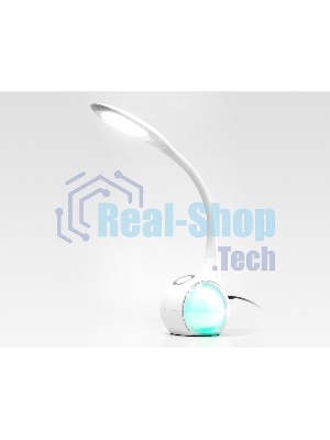 Светодиодная настольная лампа с RGB подсветкой Ambrella light DE532 WH белый LED 4200K+RGB 7.5W