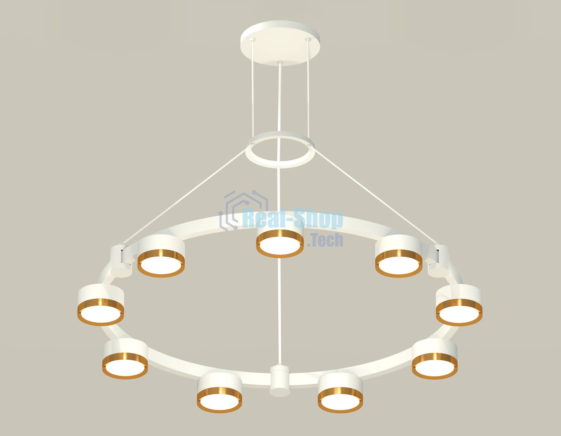 Светильник Ambrella light XR92031802/9 SWH/PYG белый песок/золото желтое полированное GX53 (A9203, C9241, N8124)