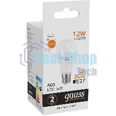 Лампа светодиодная Gauss Elementary 12Вт цок.:E27 груша 220B 3000K св.свеч.бел.теп. A60 (упак.:10шт)