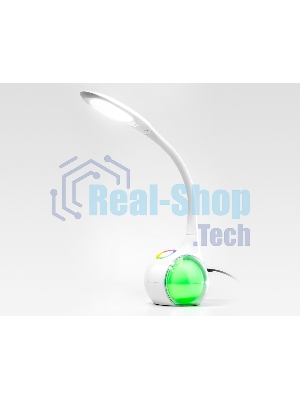 Светодиодная настольная лампа с RGB подсветкой Ambrella light DE532 WH белый LED 4200K+RGB 7.5W