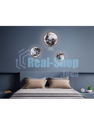 Настенно-потолочный светодиодный светильник Ambrella light FW11111 BK черный 18W LED 3000-6400K D300*38