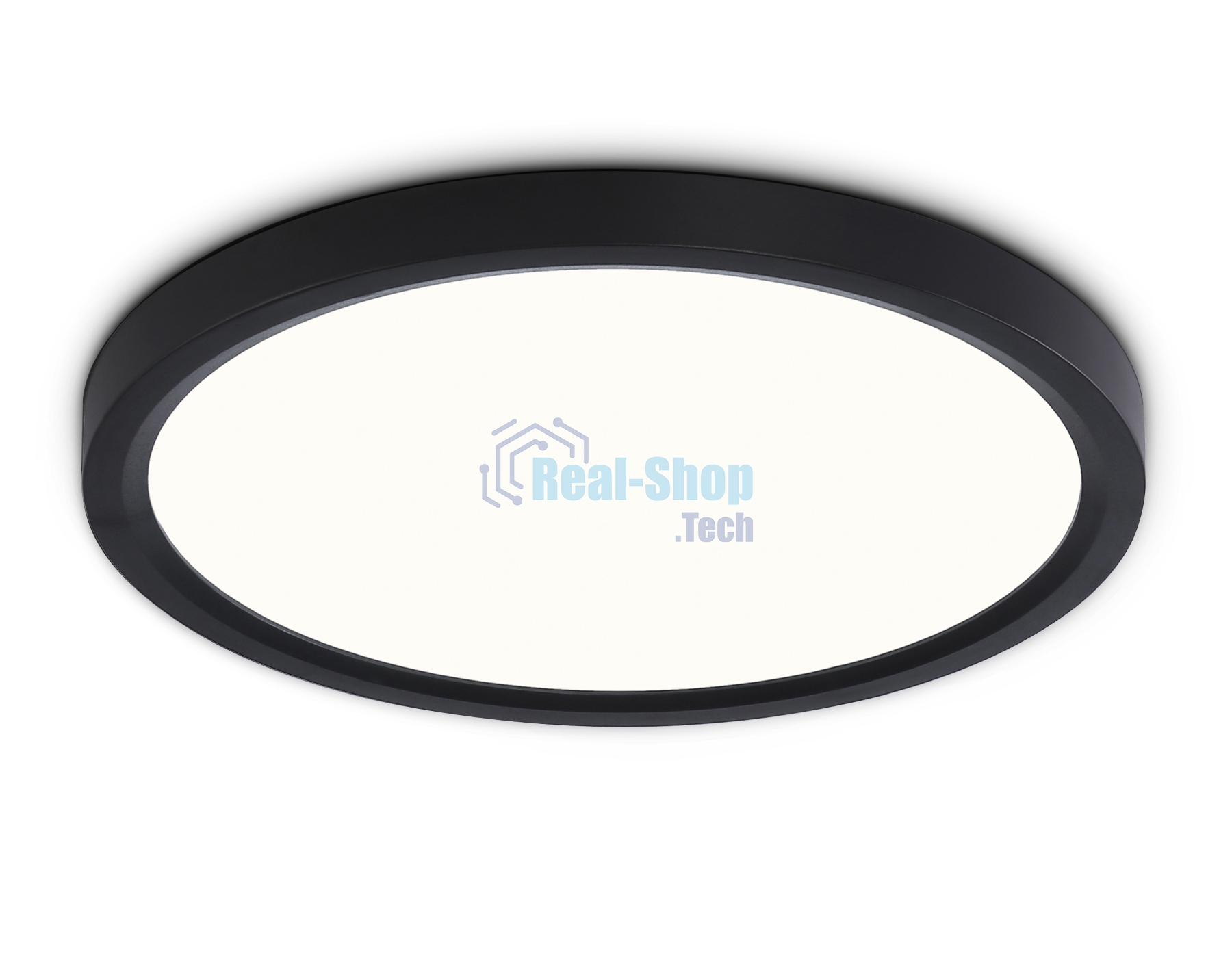 Светильник светодиодный ультратонкий Ambrella light FZ1904 BK черный IP54 20W 3000K-6500K CCT-переключатель D300*25 (Без ПДУ)