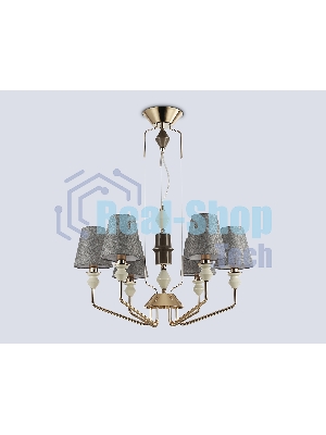 Люстра Ambrella light LH75401/6 GD/GR золото/серый E14*6 max 40W D700*1260