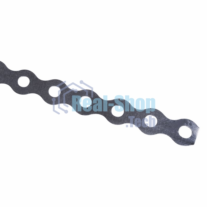Лента полоса монтажная оцинкованная, перфорированная волна Rexant 12х0,55 мм, рулон 25 м