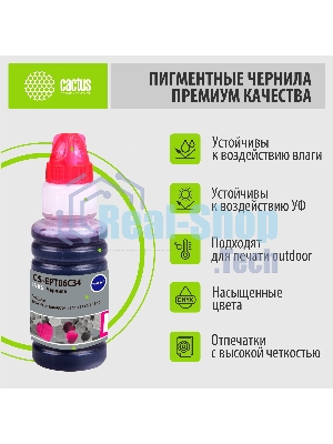 Чернила Cactus CS-EPT06C34 №112 пурпурный пигментный 70 мл для Epson L6550/6570/11160/15150/15160
